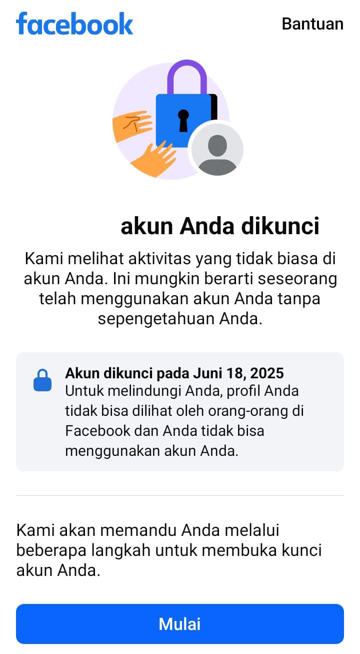 Langkah 1: Akun Terkunci